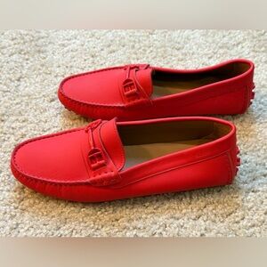 New Bally Women's Loafers EU37 US6,5 Leather Italy Color Red